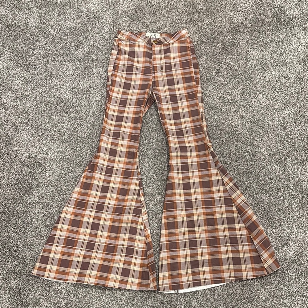 We The Free Plaid Flare Pants